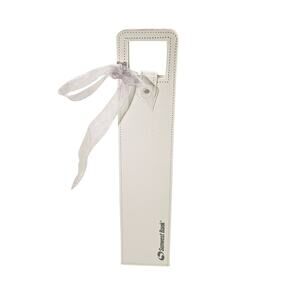 Sunwest Bank Promo Bottle Carrier - White Tote Bag - Faux Leather + Snap Closure